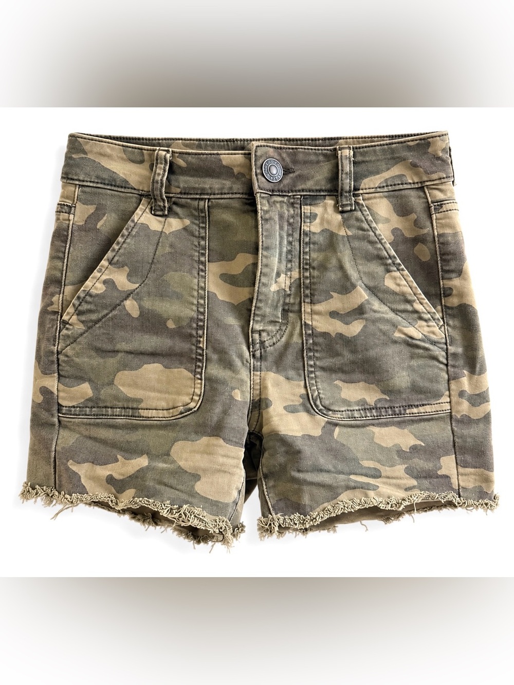 American Eagle Camo Next Level Stretch Cut Off Jeggings Shorts Size Small